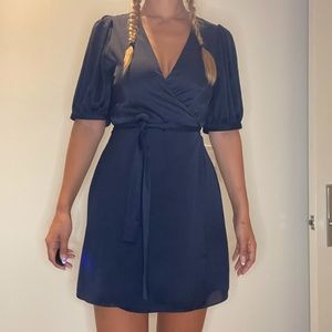 Wilfred Satin Wrap Dress (Aritzia)